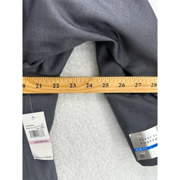 Perry Ellis Mens Slim-Fit Comfort Stretch Suit Jacket 42S - Picture 8 of 8